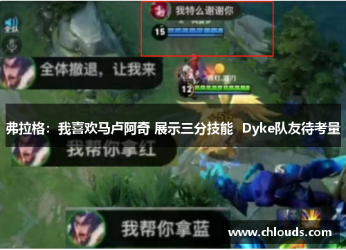 弗拉格：我喜欢马卢阿奇 展示三分技能  Dyke队友待考量